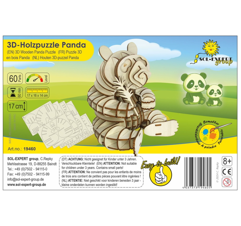 3D Holz Puzzle Pandabär