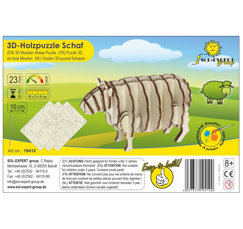 3D Holz Puzzle Schaf