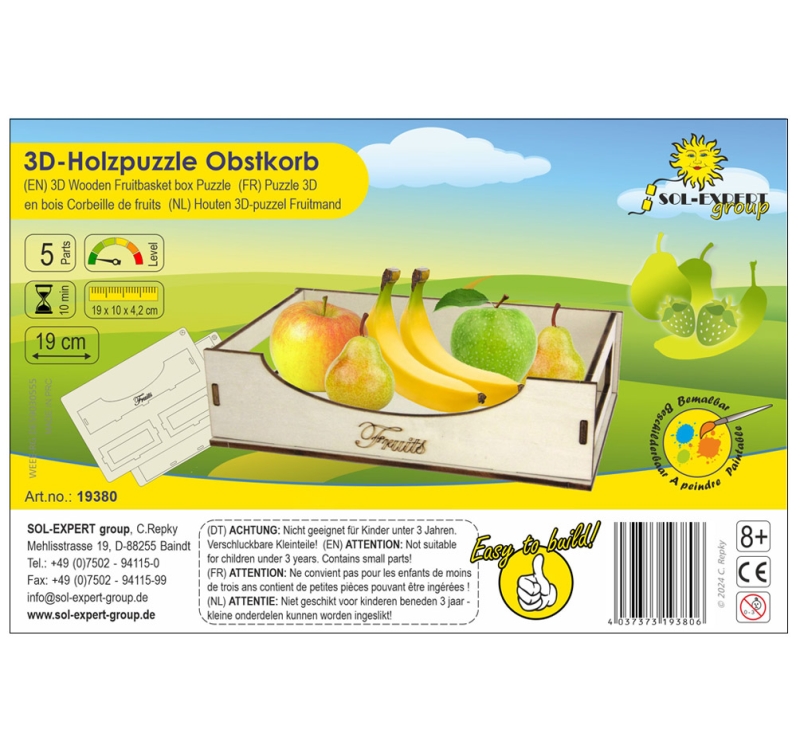 3D Holz Puzzle Obstkorb