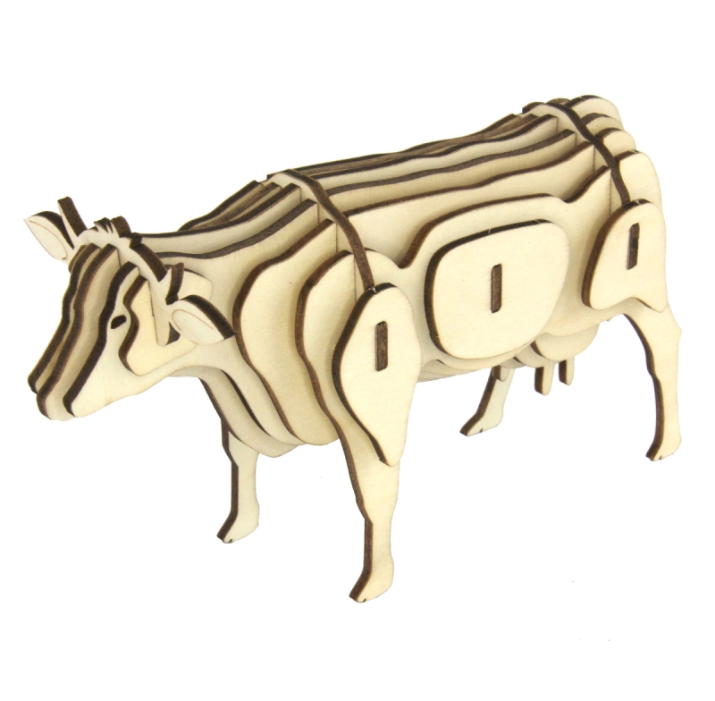 3D Holz Puzzle Kuh