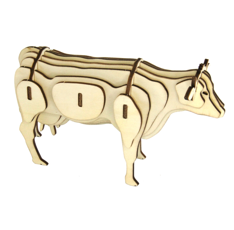 3D Holz Puzzle Kuh