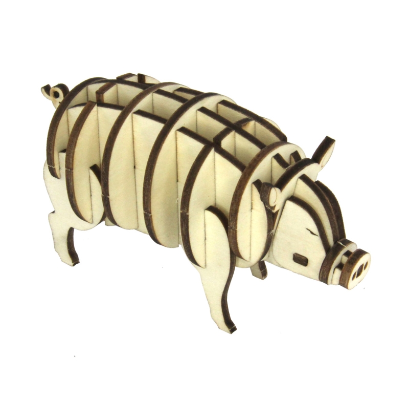 3D Holz Puzzle Schwein