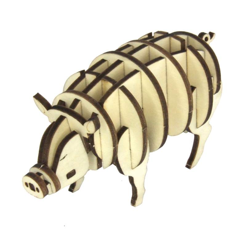 3D Holz Puzzle Schwein