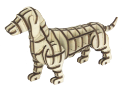 3D Holz Puzzle Hund