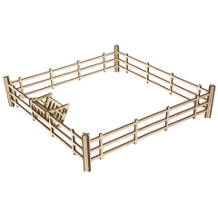 3D Holz Puzzle Zaun